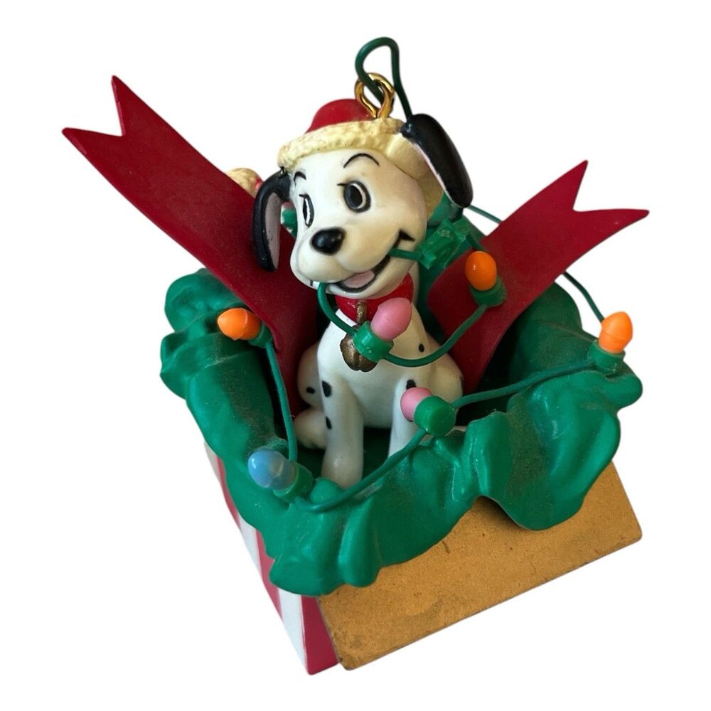 Vintage Enesco Disney's 101 Dalmatians Merry Mischief Christmas Ornament 1990